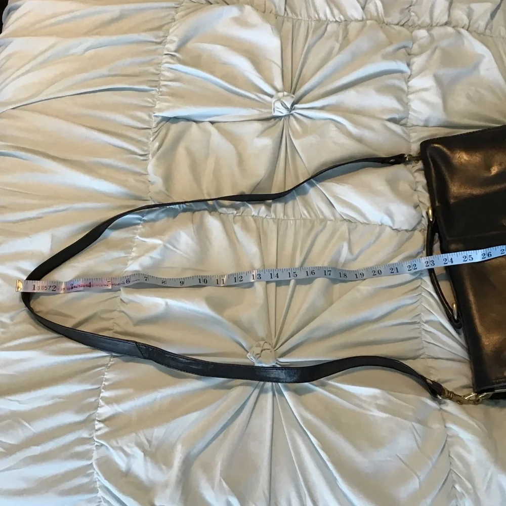 Large Black Leather Unisex Briefcase